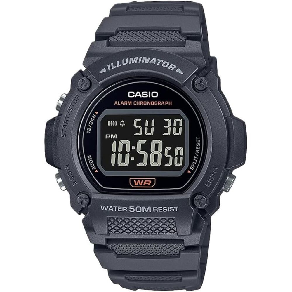 Casio Men's Classic Digital Watch with Gray Band - W-219H-8BVCF